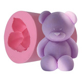 Forma Molde Silicone Sabonete Resina Vela Urso G Mod2