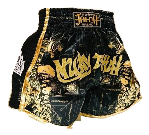 Jalch Short Muay Thai Muaythai Kickboxing Mma Kick Gold Tige