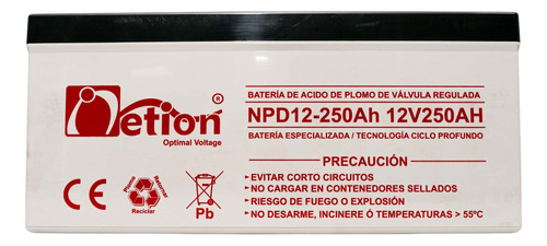 Batería Ciclo Profundo Netion 12v250ah