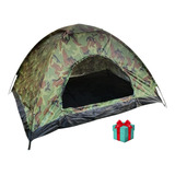 Barraca Camping Camuflada Grande 6 Lugares + Brinde