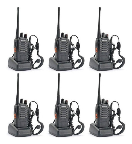 6 Radios Comunicación Portátil Baofeng 2 Vías Bf888s No Vhf