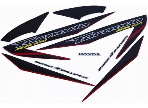 Kit Adesivos Honda Xr 250 Tornado 2007 Vermelha - Lb10050