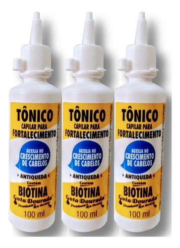 Gota Dourada Kit Tonico Fortalecedor De Cabelos Biotina 