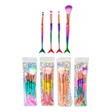 Set Brocha Pincel Sirena Set Maquillaje X 4 Und Mujer Dama