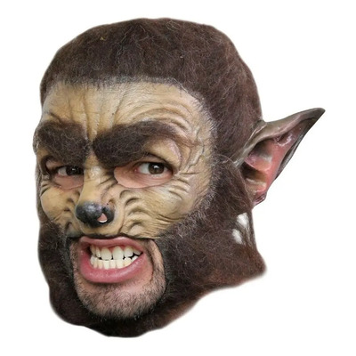 Mascara Hombre Lobo Wolf Halloween Latex Peludo Terror Café Lobo