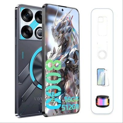 Smartphone Gt 20 Pro 2026 512gb 16gbram- -jregalo Bluetooth Mini Altavoz! Cãmara 50mp - Pantalla 6.8-dualsim-5g-gps - Bateria 8000mah Largaduración - Ofertas-negro | Meses sin interés