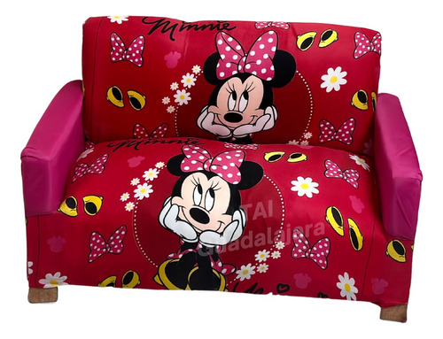 Sillon Infantil Doble De Personaje Niña / Niño Puffs Minnie