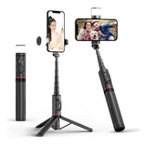 Selfies Stick Con Trípode Bluetooth Control Remoto Led