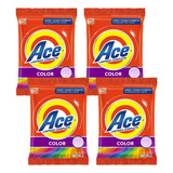 4 Pack Ace Detergente En Polvo Ropa Color 750 Grs