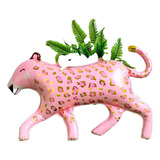 Decoración Globo Animales Del Bosque Leopardo Rosado Selva