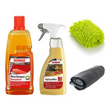 Kit Combo De Lavado Auto Sonax Completo - Shampoo + Cera 