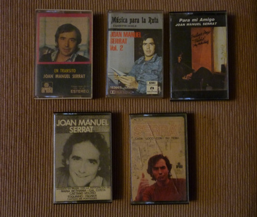 Lote X 5 Cassettes Originales De Joan Manuel Serrat