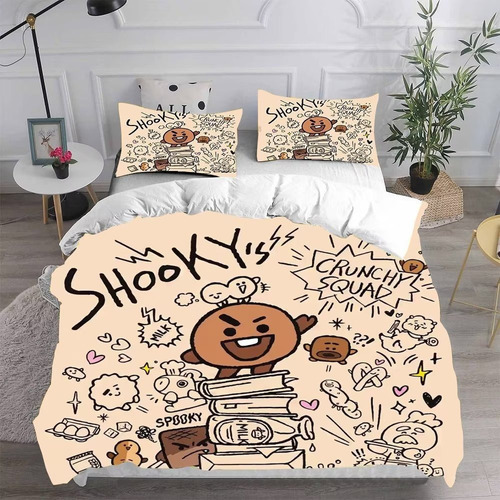 Juego De Ropa De Cama Kpopbts Suga De Tamaño Doble Shooky De