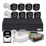 Kit 8 Câmeras De Segurança Cftv  Dvr Intelbras Fullhd 1080p 