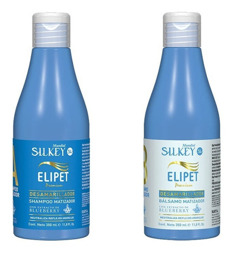 Shampoo + Bálsamo Silkey Elipet  Matizador  X 350ml