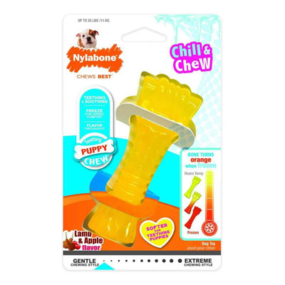 Juguete Nylabone Perro Puppy Chew Hueso Congelar Cordero 11k | Envío gratis