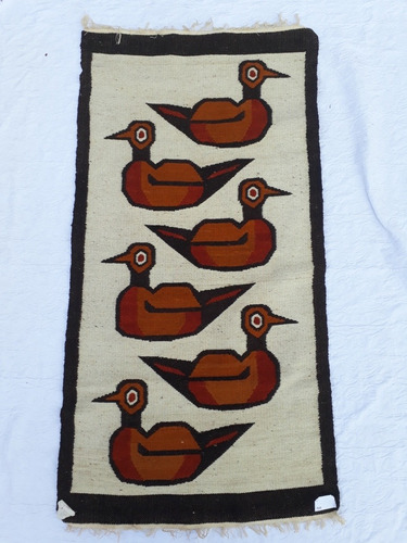 Tapeçaria D Parede Artesanal Antigo Lá Lhama 1,30x60cm Patos