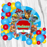 Fondo Banner Candy Bar Personalizado Paw Patrol 70x70cm