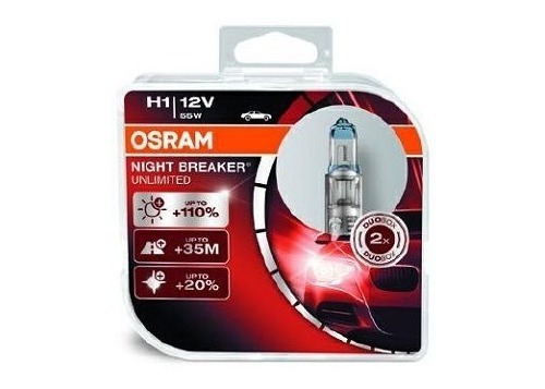 Focos H1 Osram Night Breaker Unlimited Germany 110% Mas Luz