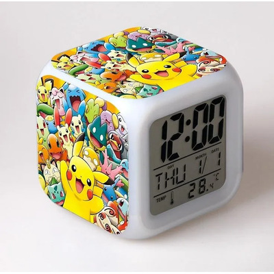 Reloj Despertador Pokémon Pikachu Pluss Blanco