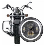 Faro Led Optica 7 Pulgadas Cafe Racer Para Moto Adaptable H4