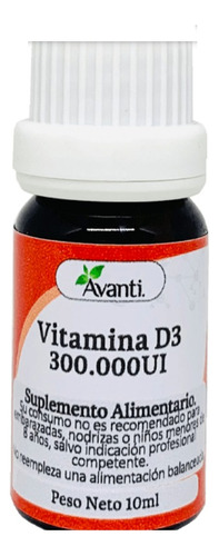 Vitamina D3 300.000ui En Gotas Avanti 1 Mes