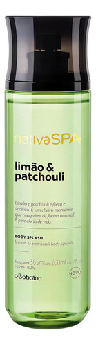 Colônia Body Splash Nativa Spa Limão E Patchouli, 200ml Volume Da Unidade 200 Ml