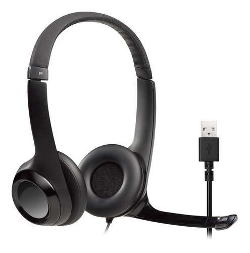 Auriculares Headset Logitech Clearchat H390 Microfono Skype Usb Pc Mac Gtia Oficial