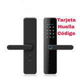 Cerradura Electrónica Huella Código 4 Cerrojos Aluminio Der