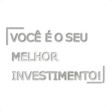 Espelho Decorativo Você É O Seu Melhor Investimento Prata