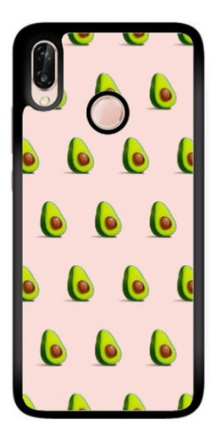 Funda Protector Huawei Aguacates Fondo Rosa Moda