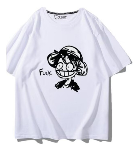 Camiseta De Manga Corta De Algodón One Piece Luffy Hermanos 