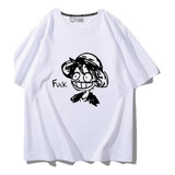 Camiseta De Manga Curta De Algodão De Uma Peça Luffy Brother