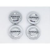 4 Tapas Centro Rin 54mm Nissan Versa, Maxima, Sentra, Silver
