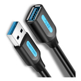 Cable Extension Usb 3.0 Vention Macho A Hembra 2m Color Negro