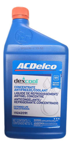 Liquido Refrigerante Acdelco Chevrolet 1 Litro Rojo