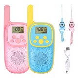 2 Uds Radios Walkie Talkies For Niños Carga Usb 3km