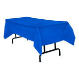 Mantel Tipo Tela Reutilizable Plástico Azul Rey 137x183cm