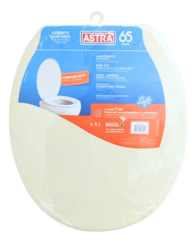 Tampa Assento Vaso Sanitário Oval Universal Soft Sanitex