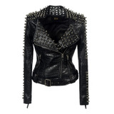 Jaqueta Spikes Achas Rock Feminina Tam Gg Pronta Entrega 