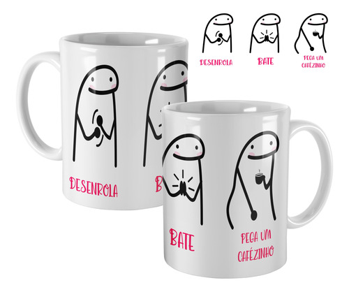 Caneca Flork Xicara Com Frase Divertida Para Presente Louça