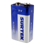Pila Bateria Alcalina 9 Volts 480 Mah Cuadrada Surtek