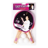 Set Ping Pong Sensei® 2 Paletas + 3 Pelotas - 1 Estrella