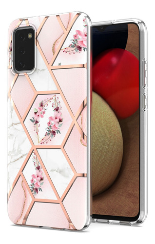 Flower Mármol - Carcasa Para Samsung Galaxy A02s