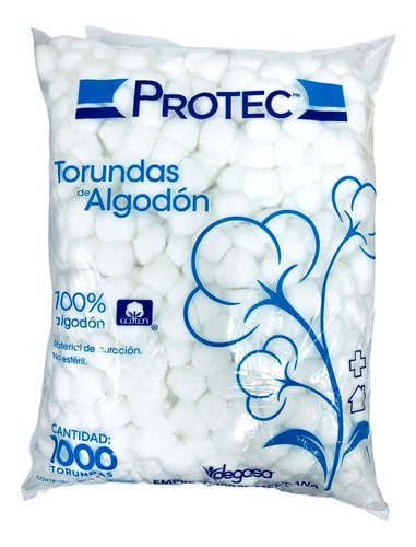 Torunda De Algodón Protec 500gms / 1,000 Torundas