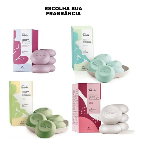 Sabonete Natura Tododia 5 Unidades De 90g Cada - Fragrâncias