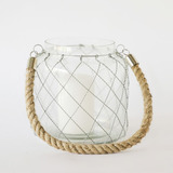 Fanal Rattan 15x15 Cm Decoracion Porta Velones