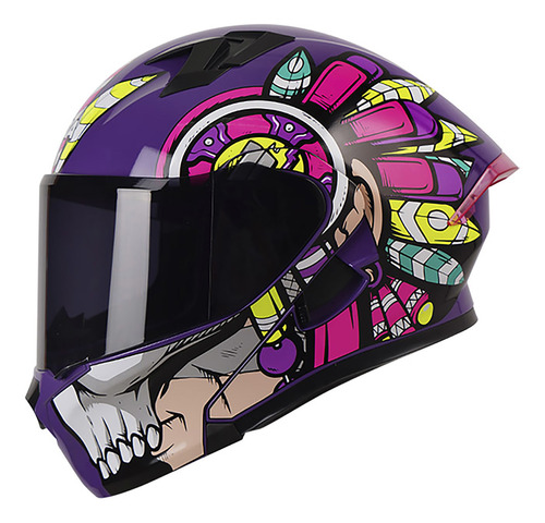 Casco Roda Rush Fucsia Warrior Mica Humo Abatible Svs