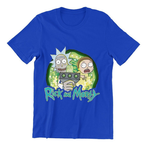 Polera Unisex Rick And Morty Serie Logo Algodon Estampado