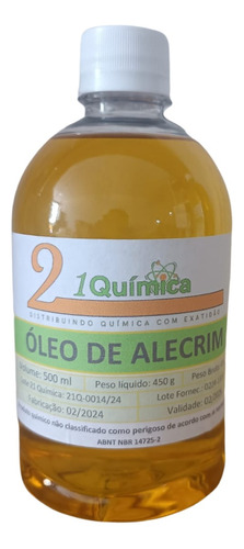 Óleo De Alecrim 500ml Crescimento E Antiqueda 100% Puro